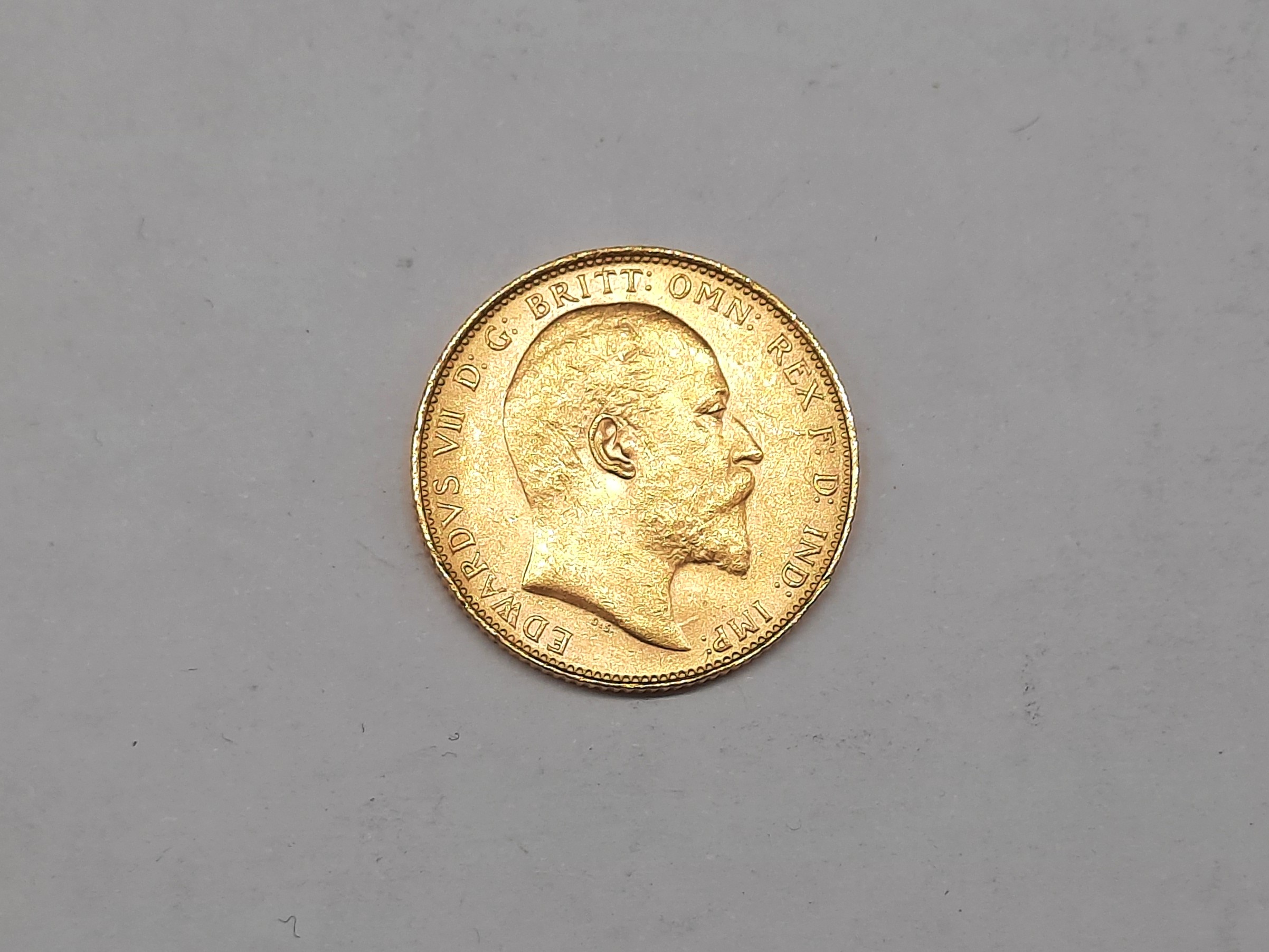 1910 Melbourne Mint 22ct Gold Full Sovereign Coin - Image 4