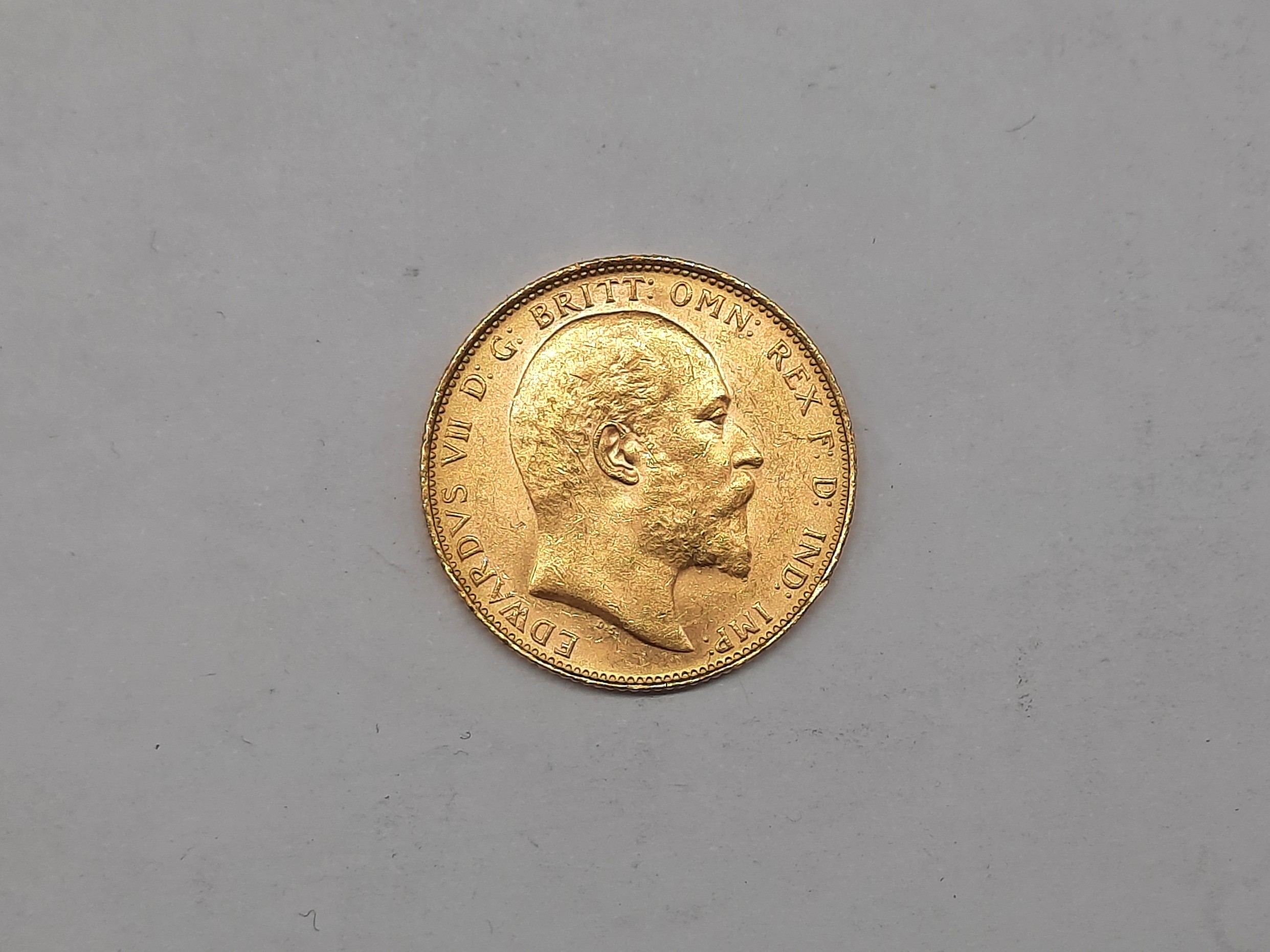 1910 Melbourne Mint 22ct Gold Full Sovereign Coin - Image 2