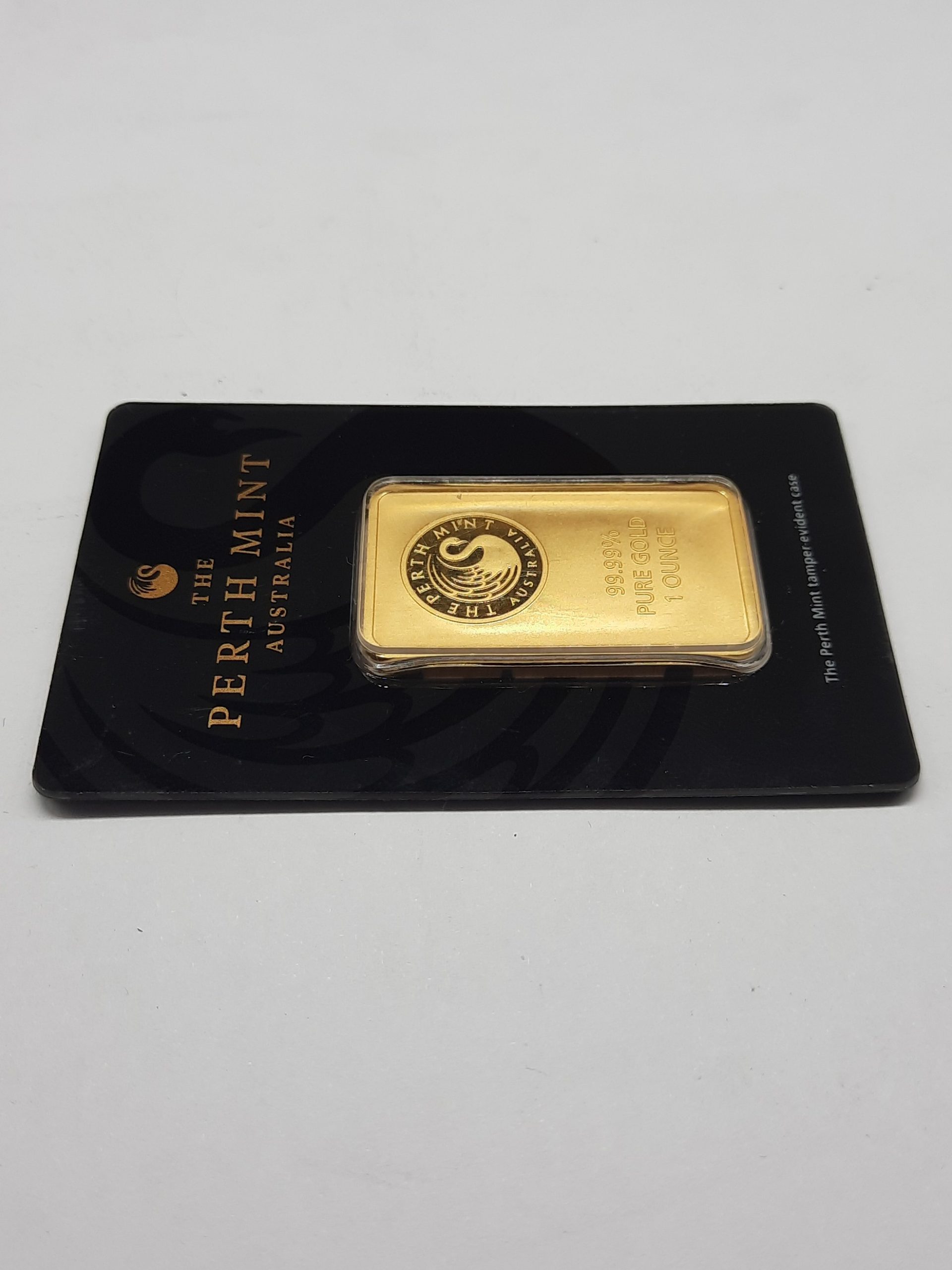 PERTH MINT 1oz 99.99% PURE GOLD MINTED BAR ON CARD - Image 3