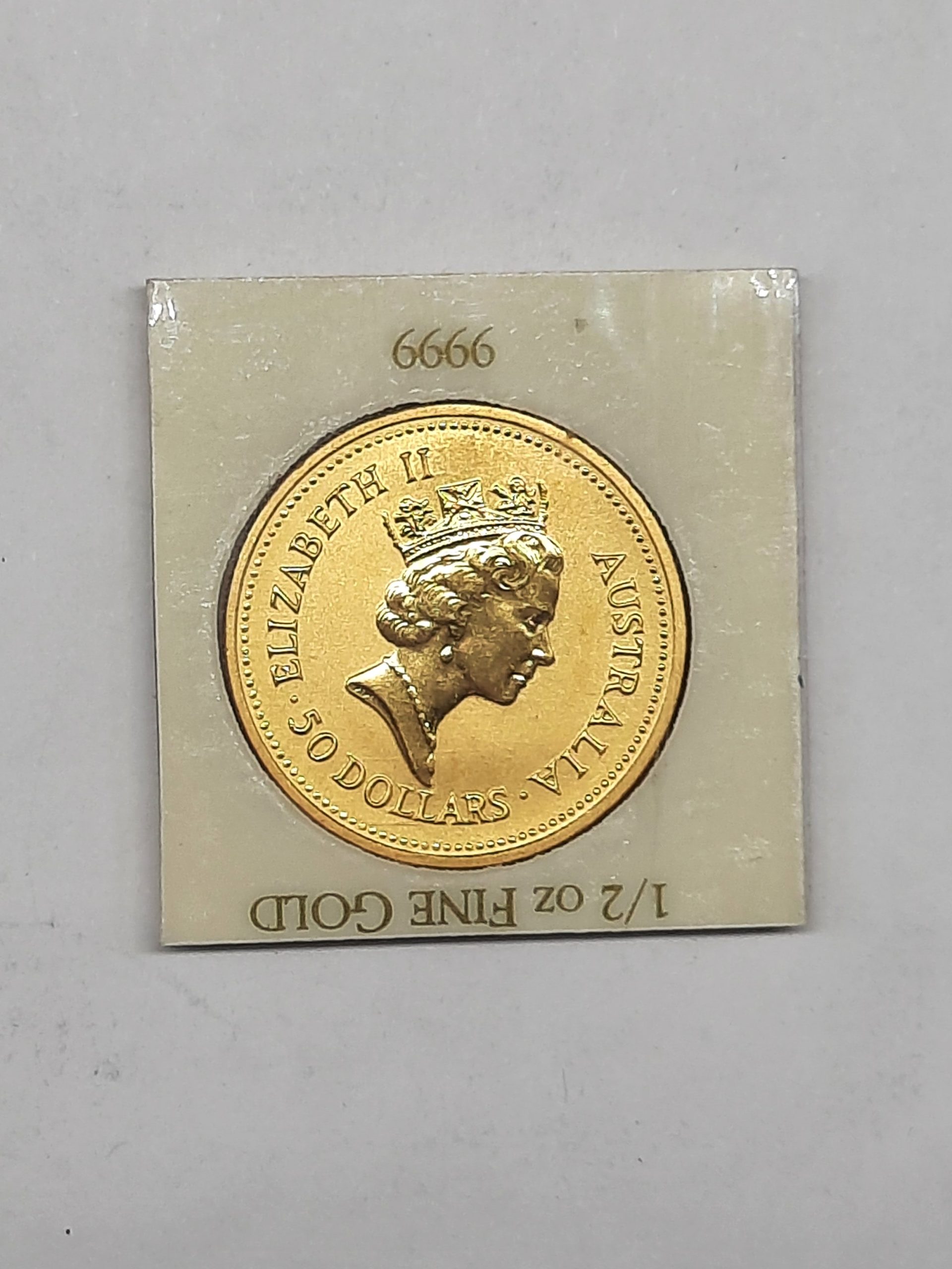 1987 Perth Mint 1/2oz 9999 Gold Coin (The Australian Nugget Series) Hand of Faith - Image 2