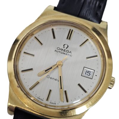 Vintage 1970's Omega Geneve Automatic Men's Watch Gold Plated Caliber 1012 166.0168