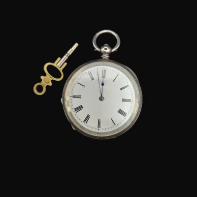 Vintage 1800's Silver 900 Grade Key Wind/Keyset Fob Watch B&C*** Makers Mark 40mm