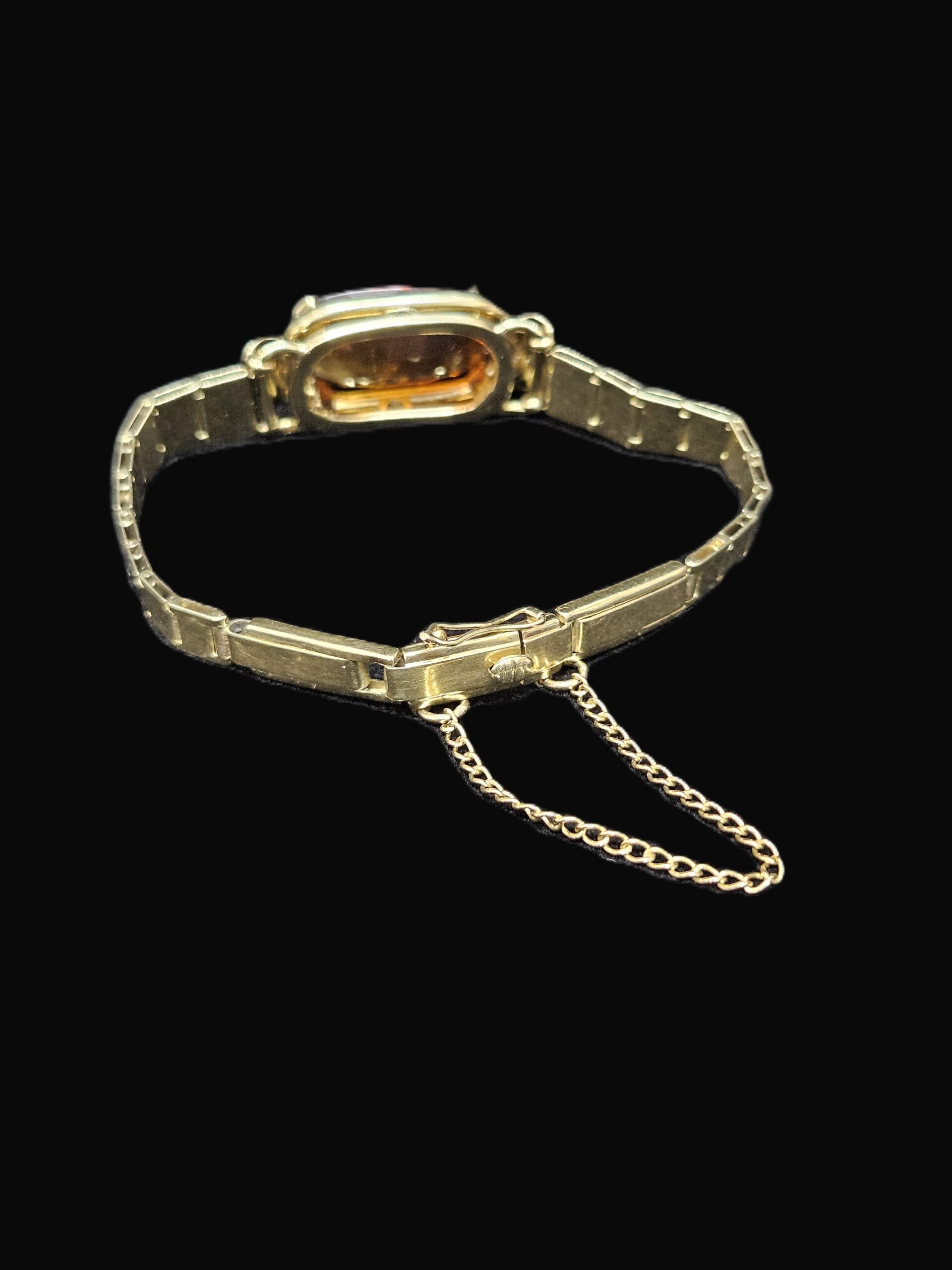 Vintage 14ct Yellow Gold Bracelet Set with a 28ct Citrine Valuation $7290.00 AUD - Image 3