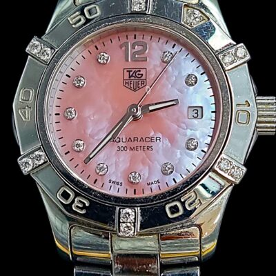 Tag Heuer Ladies Watch Aquaracer Diamond Set Bezel & Markers WAF141H