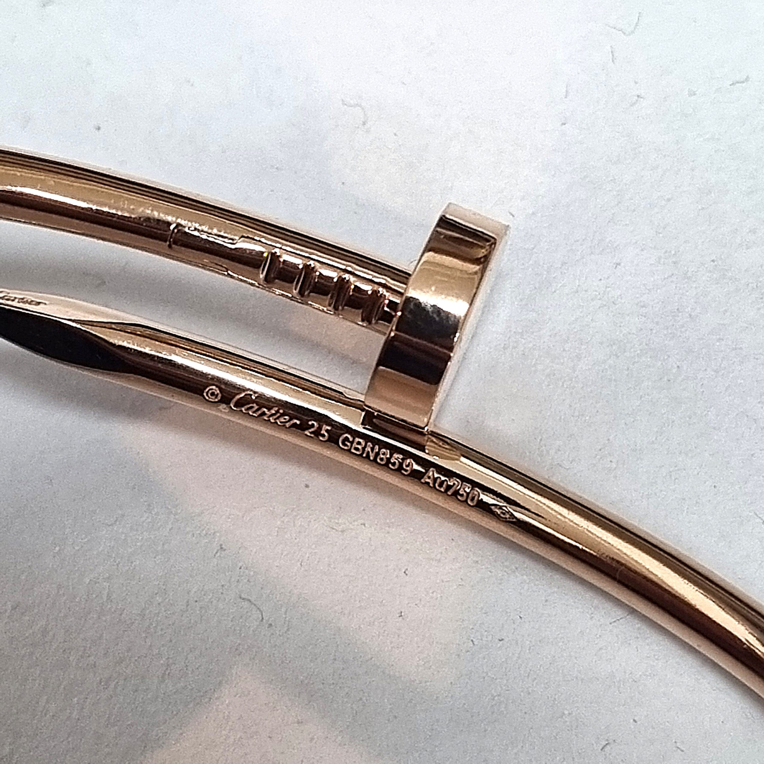 Cartier 18ct Rose Gold Juste un Clou Bracelet Wrist\ Width 73 mm - Image 11