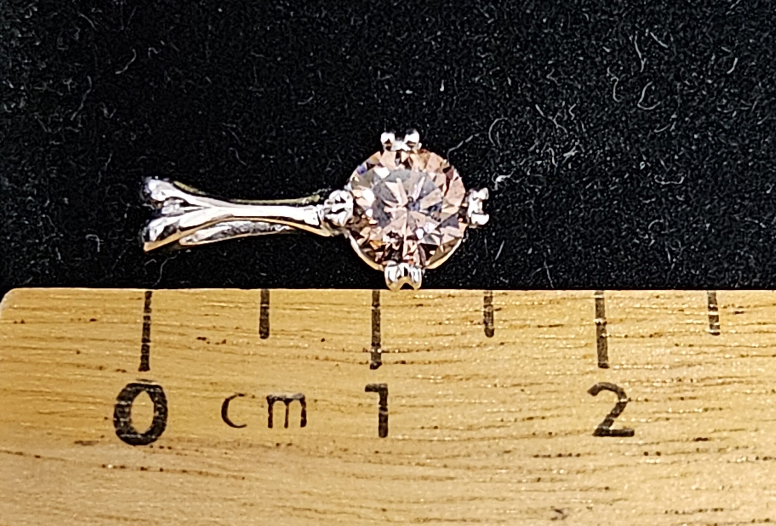 18ct White Gold Cognac Solitaire Diamond Pendant 0.65ct (Est) Val $4400.00 AUD - Image 4