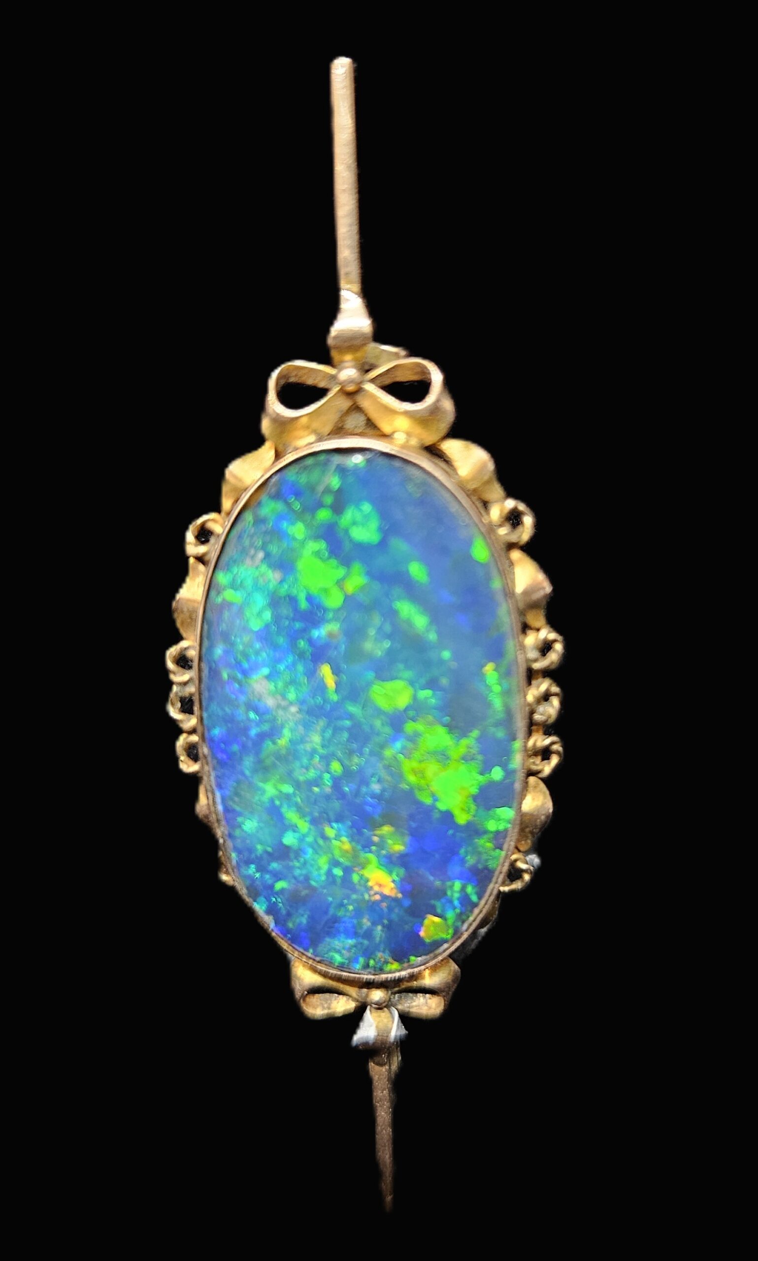 9ct Rose Gold Vintage Opal Doublet Brooch Valuation $6000AUD Weight 6.41grm - Image 10