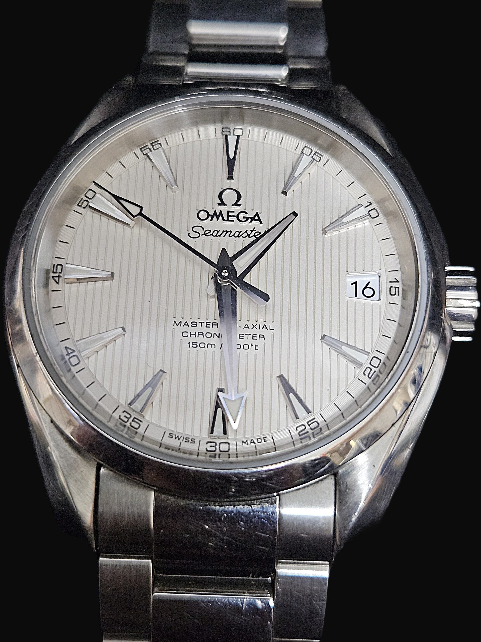 OMEGA Aqua Terra Master Co-Axial Chronometer Stainless Steel Men's Watch - Image 4