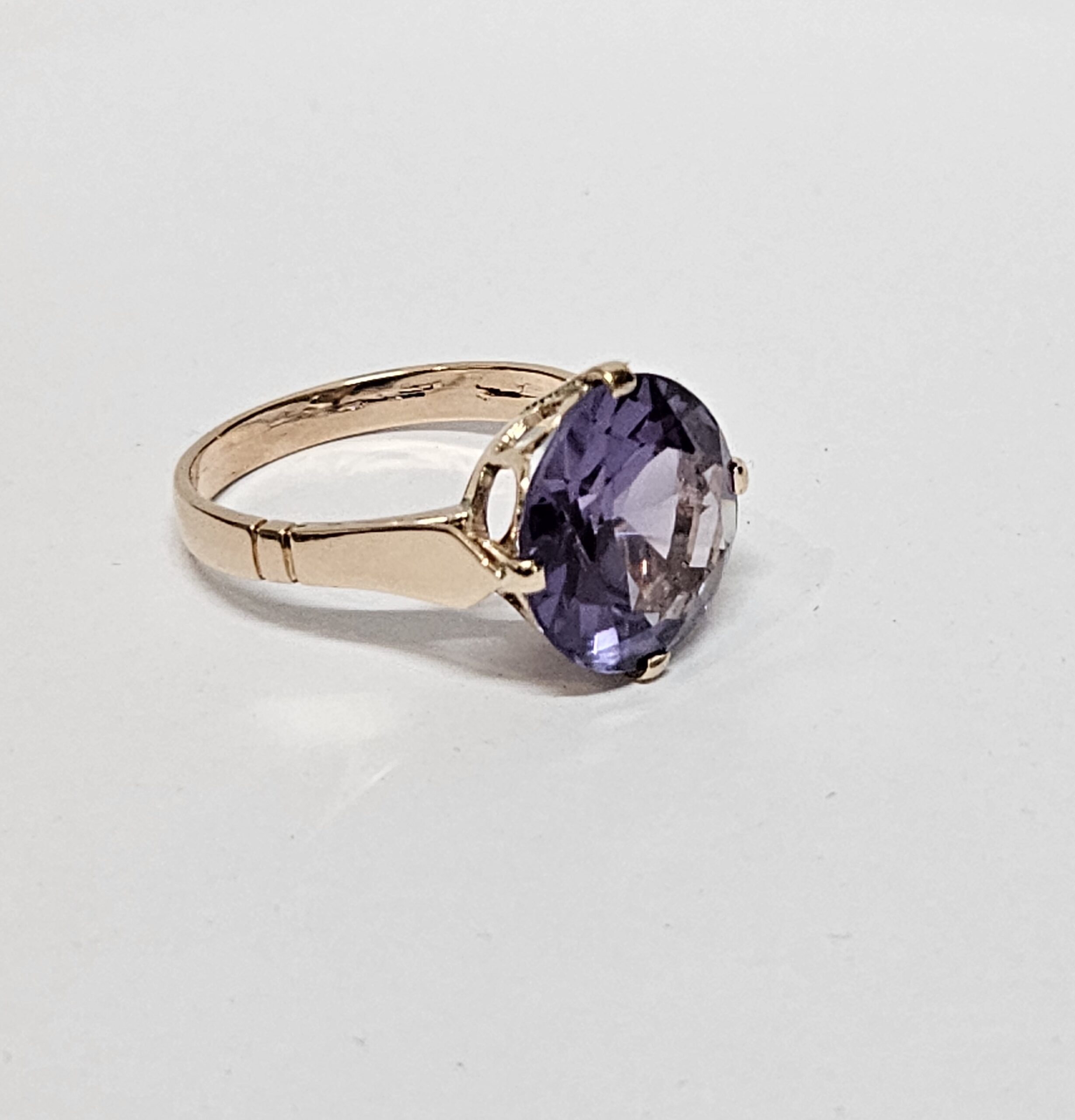 9ct Rose Gold Synthetic Colour Change Alexandrite Dress Ring Size Q1/2 Valuation $2650.00AUD - Image 10