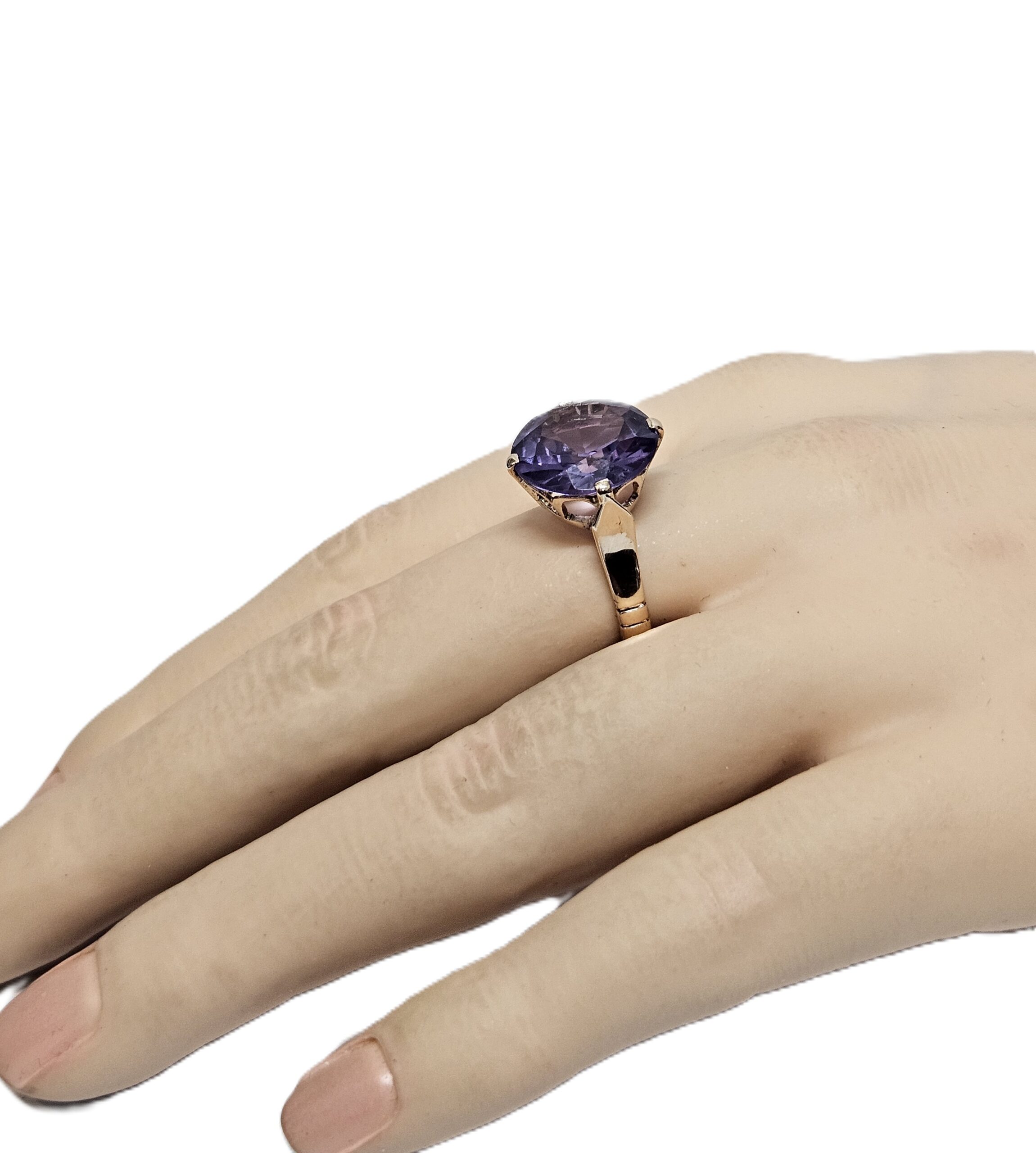 9ct Rose Gold Synthetic Colour Change Alexandrite Dress Ring Size Q1/2 Valuation $2650.00AUD - Image 4