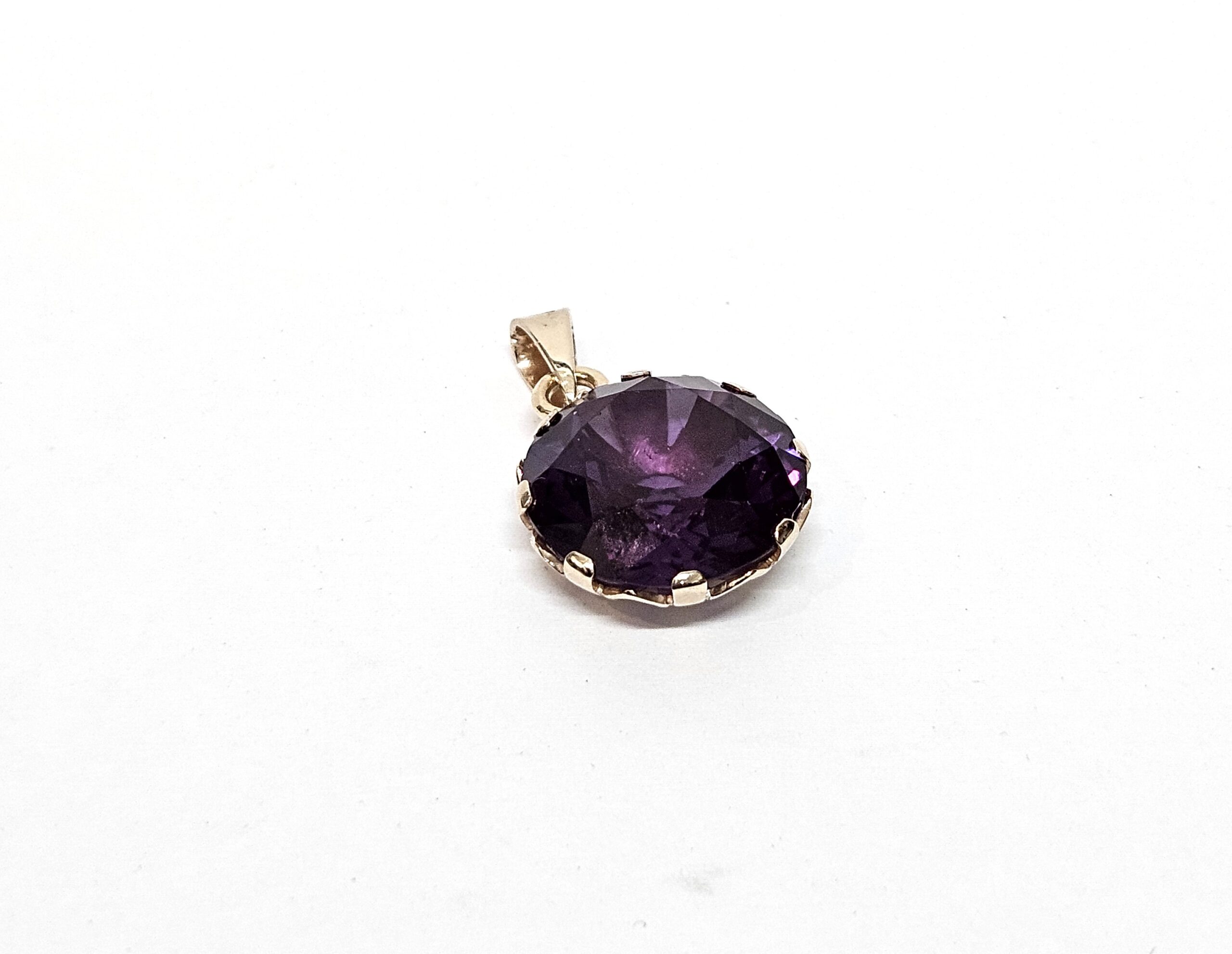 9ct Rose Gold Synthetic Colour Change Alexandrite Pendant Valuation $4600.00AUD - Image 2