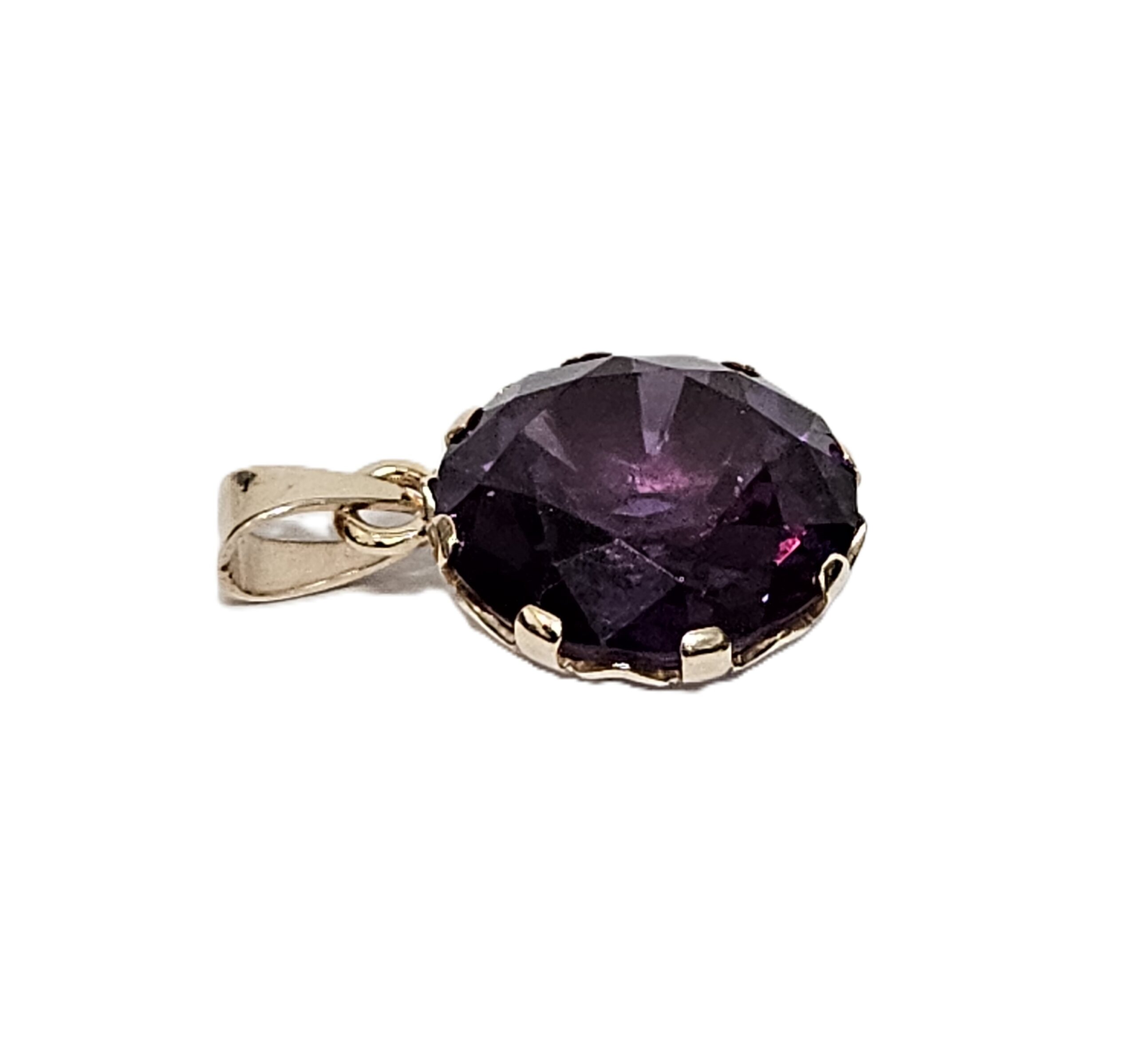 9ct Rose Gold Synthetic Colour Change Alexandrite Pendant Valuation $4600.00AUD - Image 3