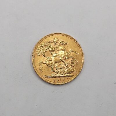 1917 Perth Mint 22ct Gold Full Sovereign Coin